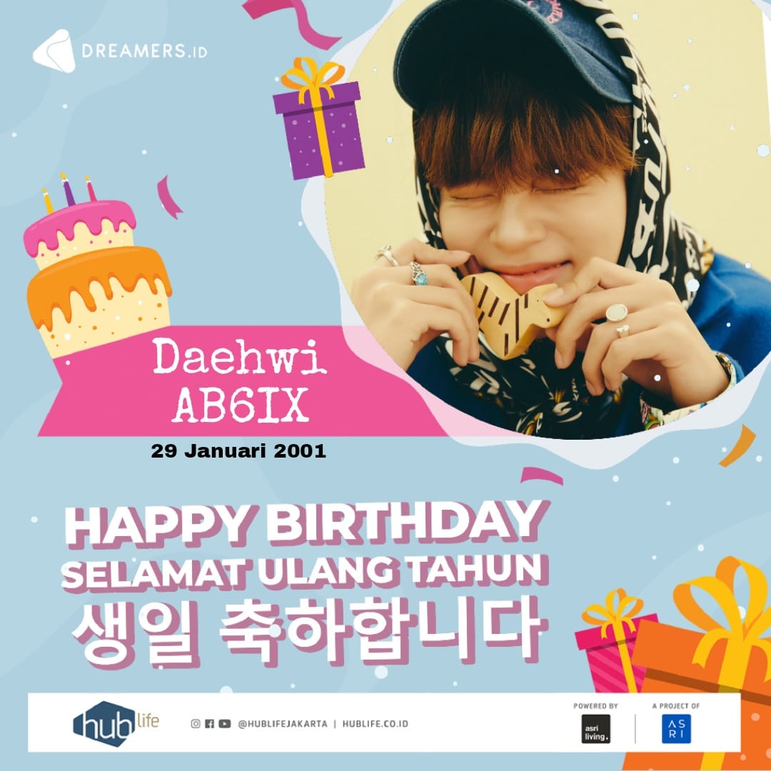 DreamersRadioID's tweet photo. Happy Birthday Lee Daehwi AB6IX! 🎂🥳❤️
@AB6IX

May this special day bring endless joy, good memories, and tons of precious moments!

#LeeDaehwi #Daehwi #AB61X #HappyDaehwiDay
#룰루랄라_오늘은_대휘생일 #Happy23Daehwi https://t.co/tFMlfz2lqk