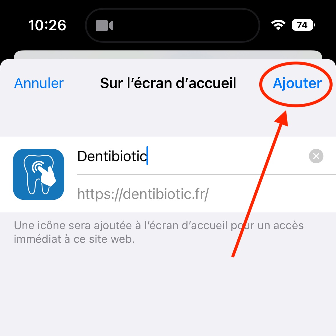 dentibiotic's tweet photo. Étape 3 :
Vous pouvez personnaliser le nom qui apparaitra sur votre écran d'accueil (iOS).
4/5 https://t.co/qxcgRlka1I