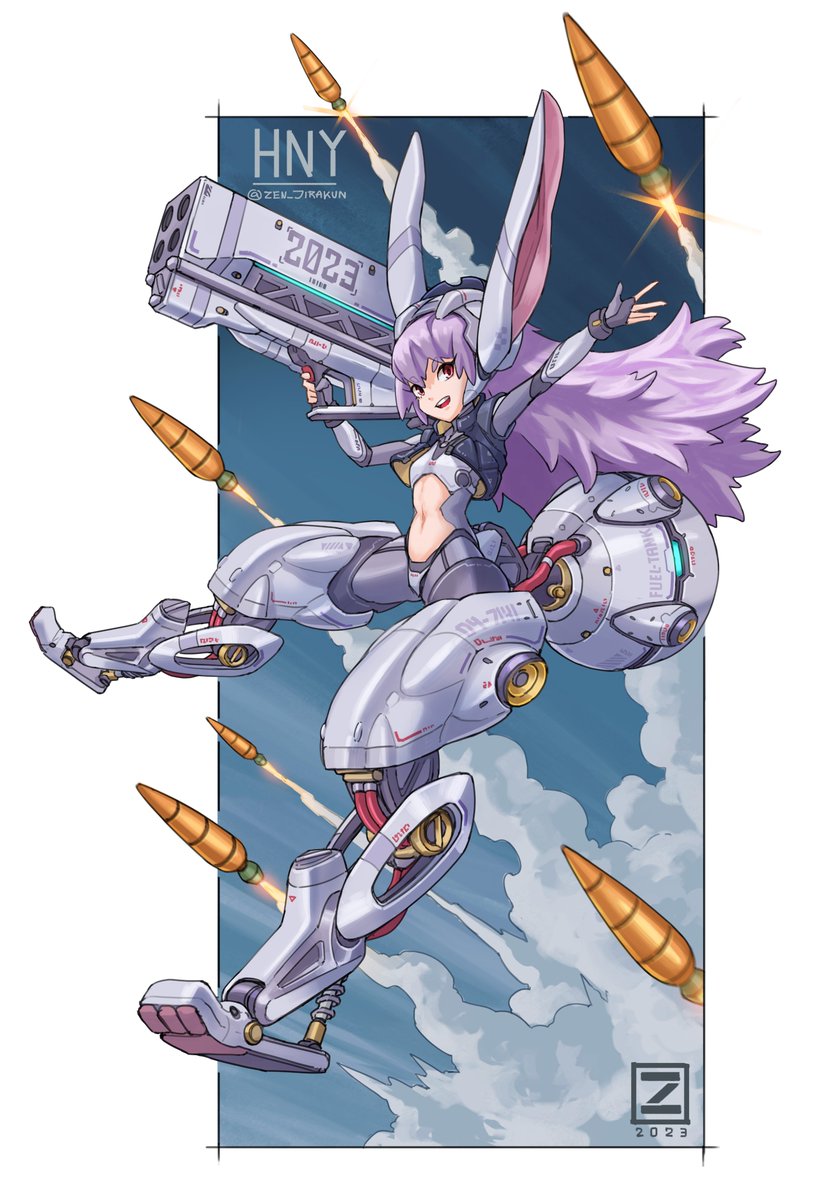 Sketch design// White & Black Bunny Mechgirl complete layout. see more sketch ideas and process at my discord😄.https://t.co/1DLousRU8r