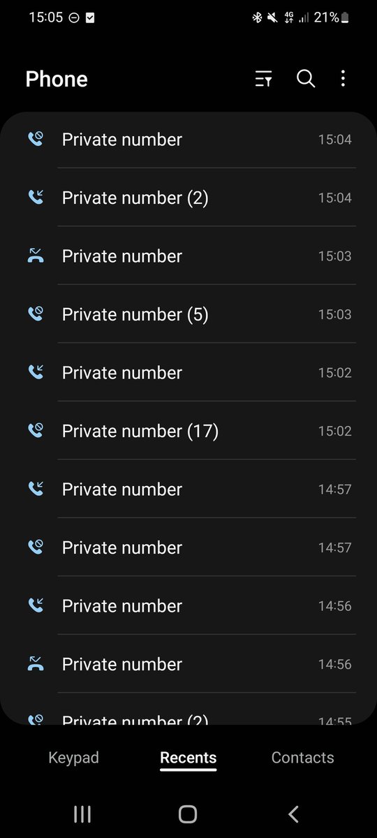 JRawr02's tweet photo. Any Samsung users been having this problem of a private number spam calling them? @SamsungMobile can't even block it https://t.co/o6XPbJbSb7