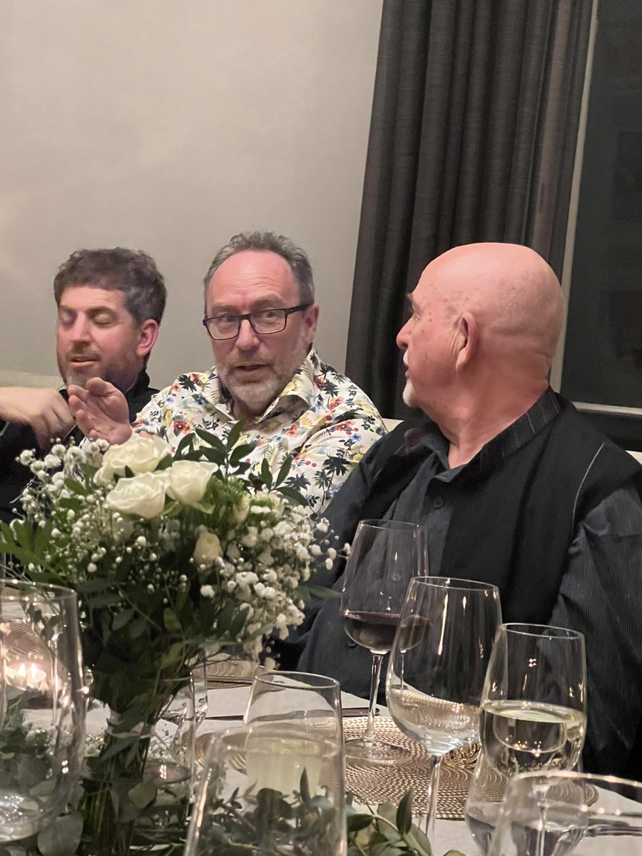 TT_JimmyWales's tweet photo. @aymusik: 'Just this week I had dinner with the founder of @Wikipedia the man @jimmy_wales

This was literally 48hours after I went live on Wiki lol 

Also dope to meet @CogX_Festival team, Peter gabriel and Marc Warner… https://t.co/8fakqwwi8B, see more https://t.co/0hroKS27Zw