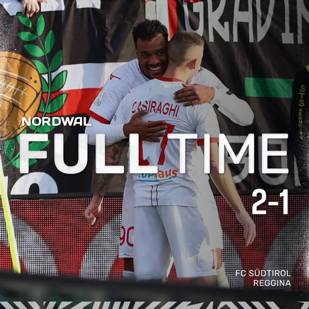 fclubsuedtirol's tweet photo. NORDWAL colour Full Time!

La doppietta di #Odogwu vale i 3 punti!

#FCSREG #FCSüdtirolReggina #SerieB #SerieBKT #Whitereds https://t.co/nkEDVBWMD8