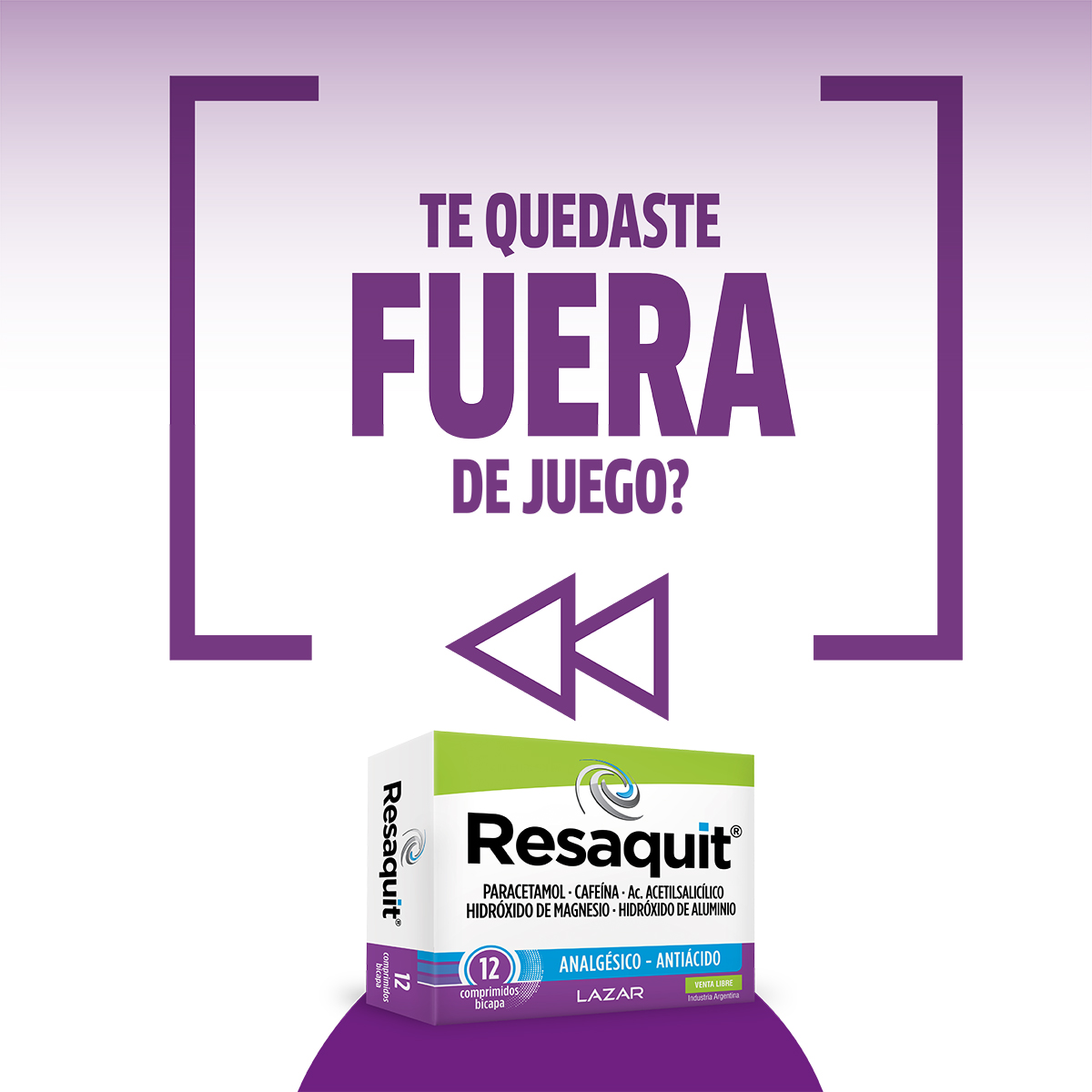 Resaquit's tweet photo. 👾No dejes que un dolor de cabeza te saque del partido.
😙Tené un Resquit siempre a mano para que nada te haga pedir el cambio.
Analgésico y antiácido de venta libre.🙌
#resaquit #lunes #fiaca #dolordecabeza #acidez #bienestar #animooo https://t.co/Cxv5A60N8M