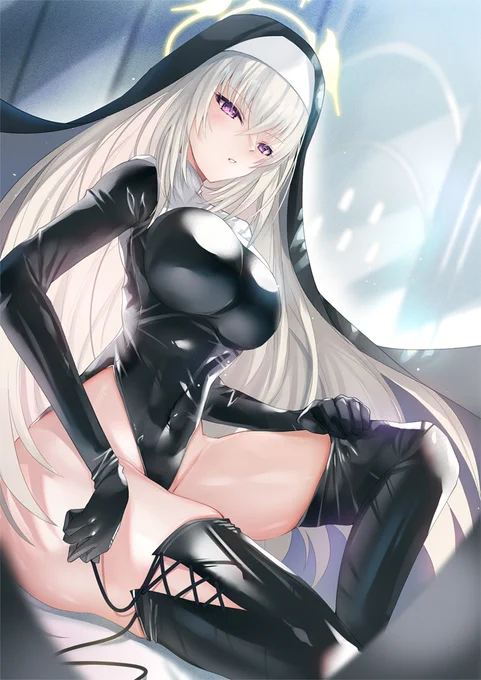 サクラコ様を描いたぞ!!ハナコに指摘されるまで恥ずかしい格好だと思ってなさそうなところがすこだ…#ブルアカ 