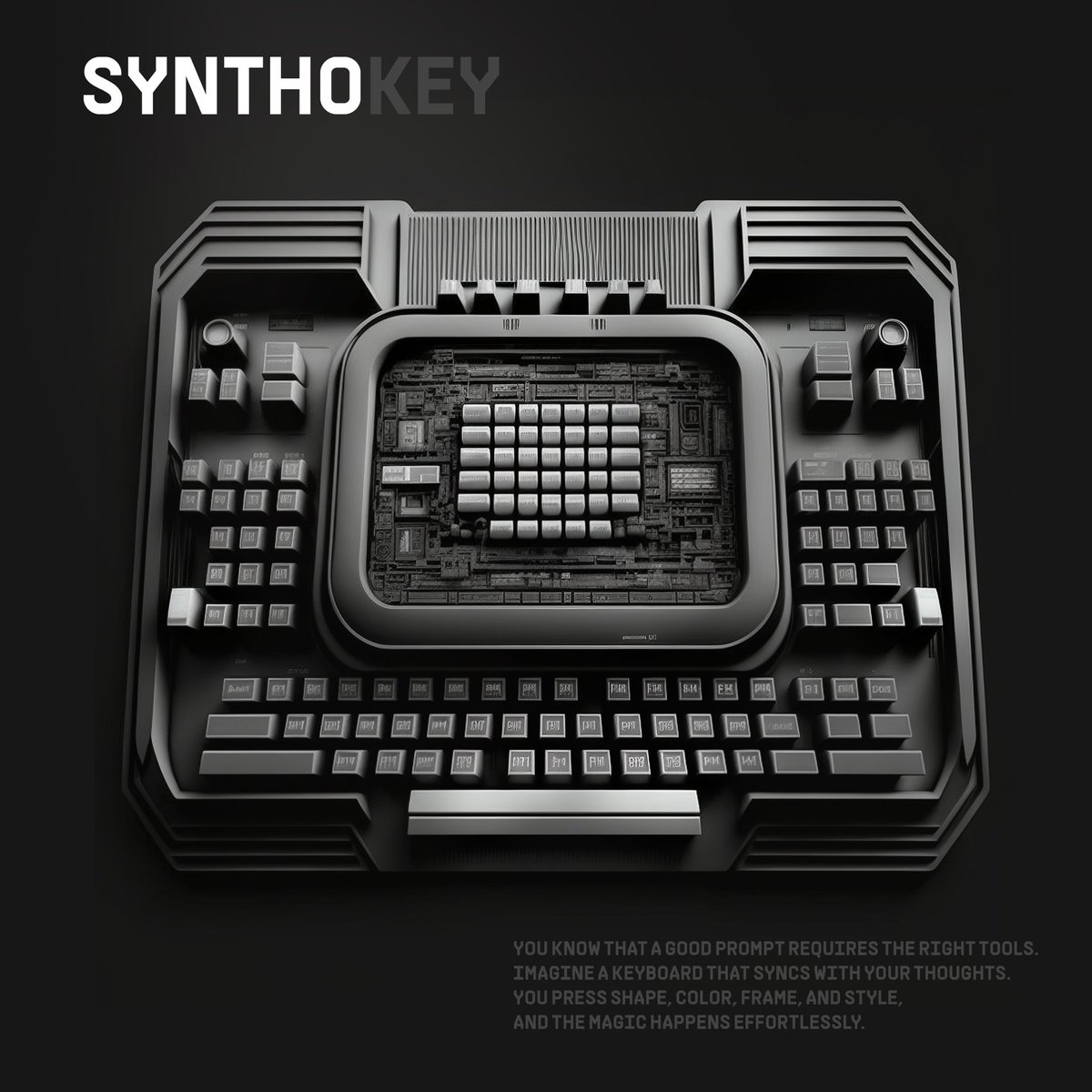 super88space's tweet photo. You know that a good prompt requires the right tools. Imagine a keyboard that syncs with your thoughts. You press shape, color, frame, and style, and the magic happens effortlessly. https://t.co/8HSrwo3Yv0