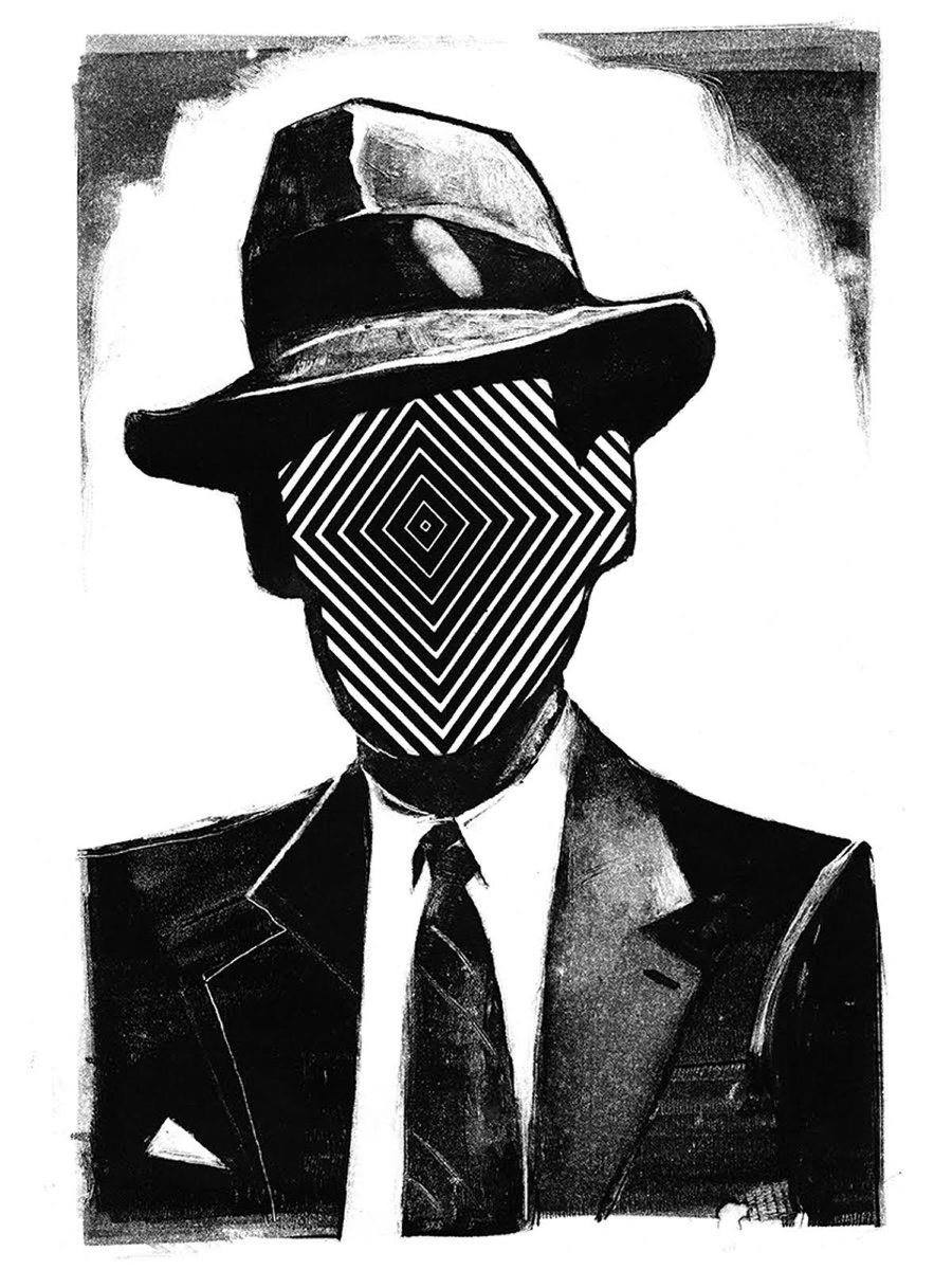 "Assurance sur la mort", inspiré par les Black Angels. Illustration de Raphaël Gauthey éditée en sérigraphie 40x50 (Longues Ondes, 2022). Contact : longuesondes@gmail.com