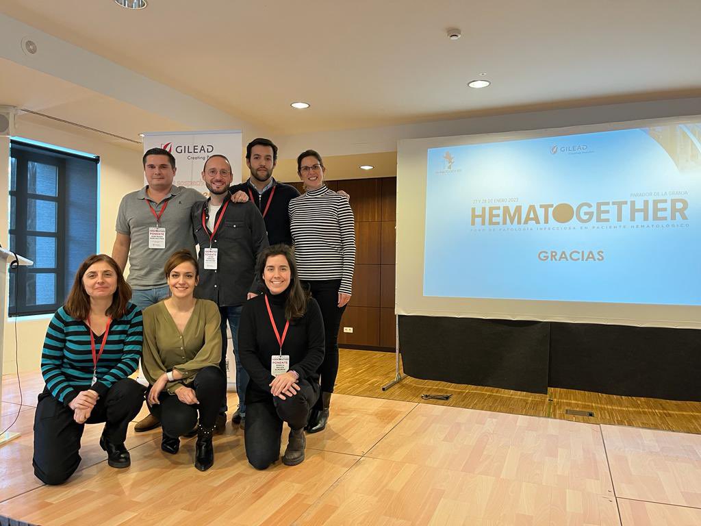 Irene_sanchezv's tweet photo. Magnífica experiencia en la 2 edición de #Hematogether, abordando las infecciones 🦠en #Hematologia con R3 en La Granja. Un placer compartir la organización con @DrJCornago @rebecabai y @cyty_Jose,grandes compañeros y amigos ♥️. Gracias a @GileadSciences por el soporte 👏🏻 https://t.co/rtOEsX10rn
