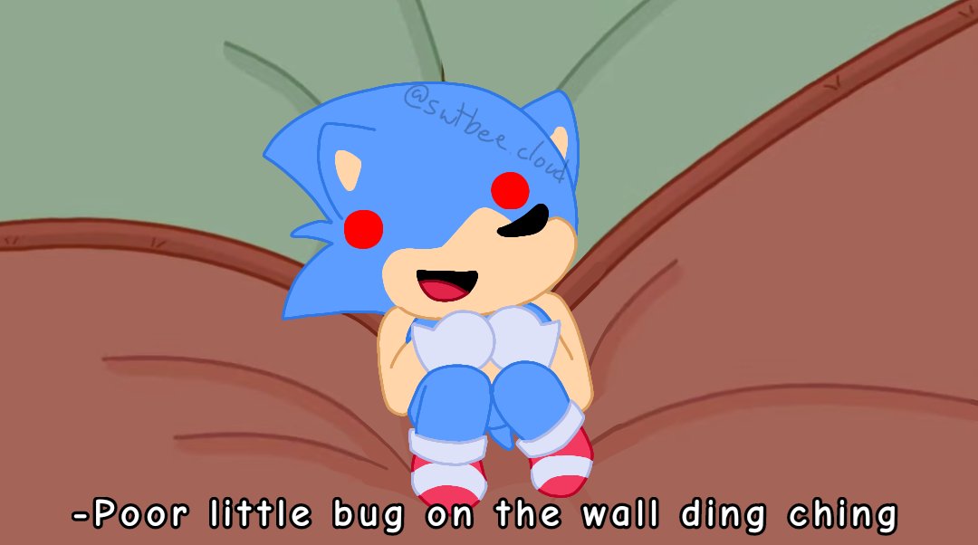 inactibee's tweet photo. More Bluey redraws!!
"Poor little bug on the wall ding ching. No one to love him at all ding ching."
I love this scene n Bingo's little song sm
#sunky #sunkympeg #sonicexe #sunkytheevil #redraw https://t.co/Dlteh8HhbX