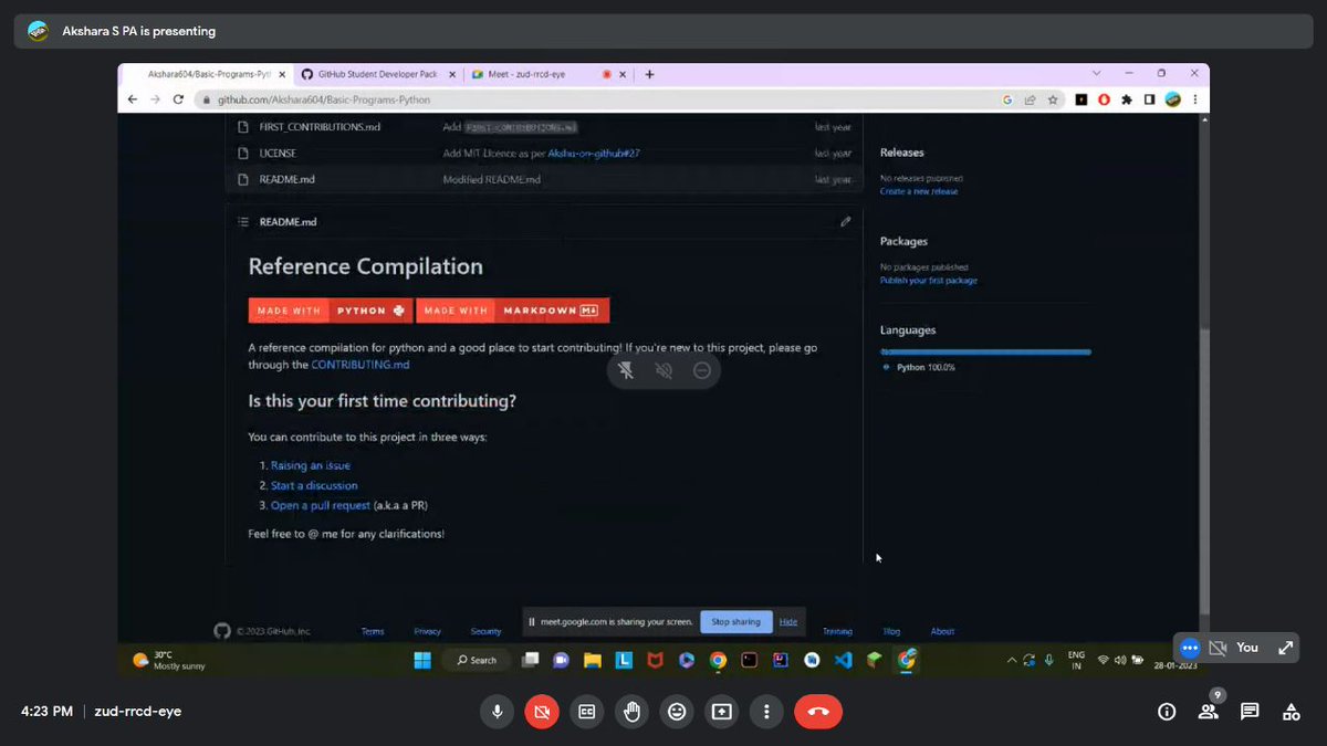 CodezillaClub's tweet image. Had a brief informative session on personalizing Github profile with the team!