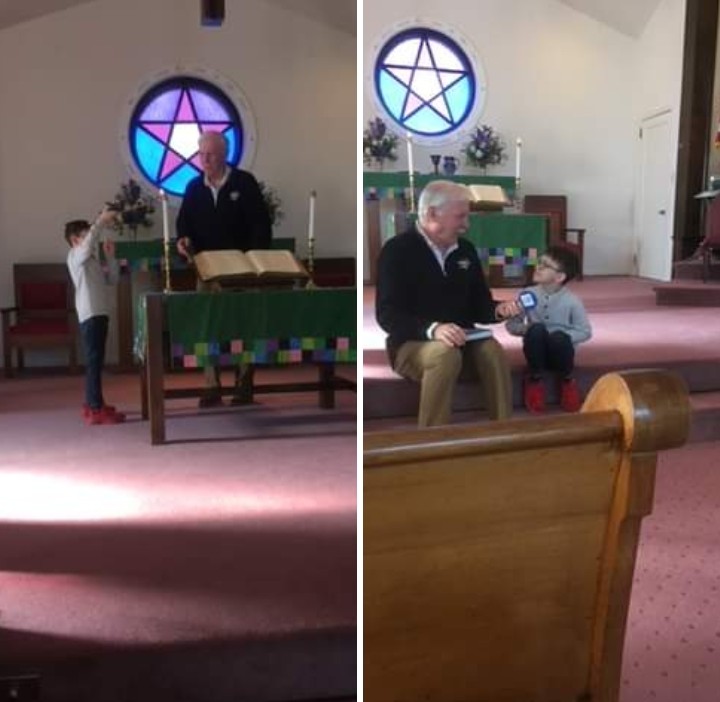 pcusabingewatch's tweet photo. Second Sunday of Epiphany worship at Crestview Community Church #Callery #Pennsylvania.  Post: We had 28 in attendance for another mild January day with the sunshine coming through the #stainedglass windows at our church.
#stainedglassSaturday
#Presbyterian #pcusa @SynodTrinity https://t.co/VFzLSptr27