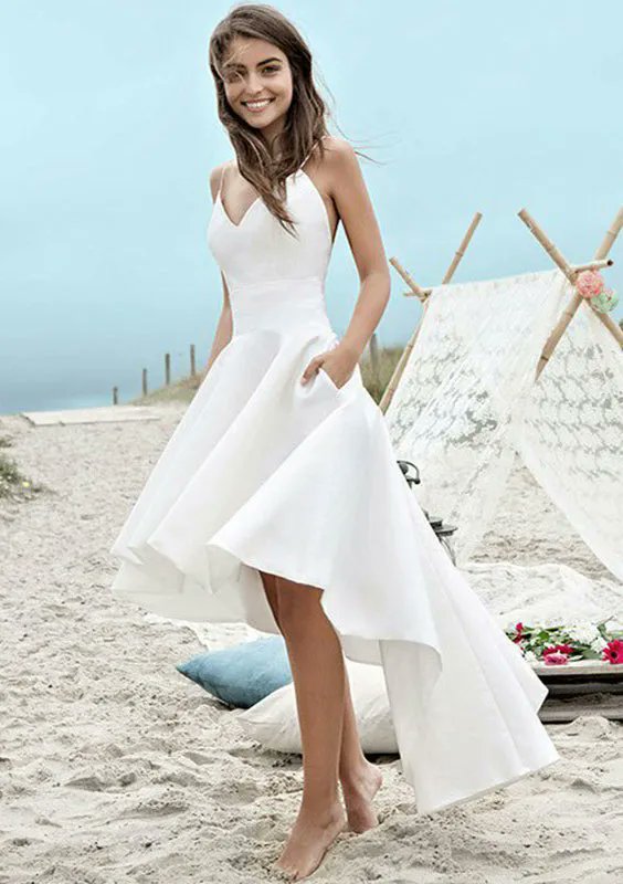 Princesslycom's tweet photo. A-line V Neck Straps Sleeveless High Low Satin Wedding Dress

Shop Now: https://t.co/Hdu5jNsugB

#instadaily #fashiongram #model #myself #beauty #streetwear #currentlywearing #smile #photooftheday #instafashion #girl #instastyle https://t.co/E73iG0VSk4
