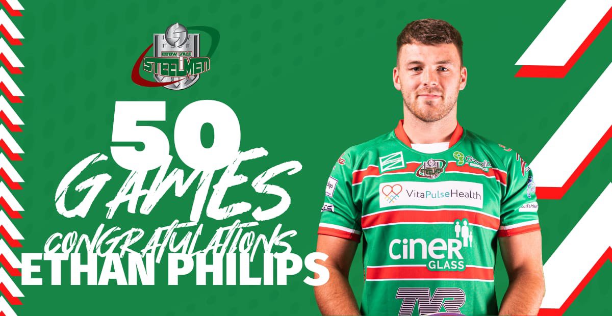 Congratulations to <a href="/ethaan_/">Ethan Phillips</a> who plays his 50th game for <a href="/evrfc/">Ebbw Vale Rugby</a> today 👏🏻🇭🇺