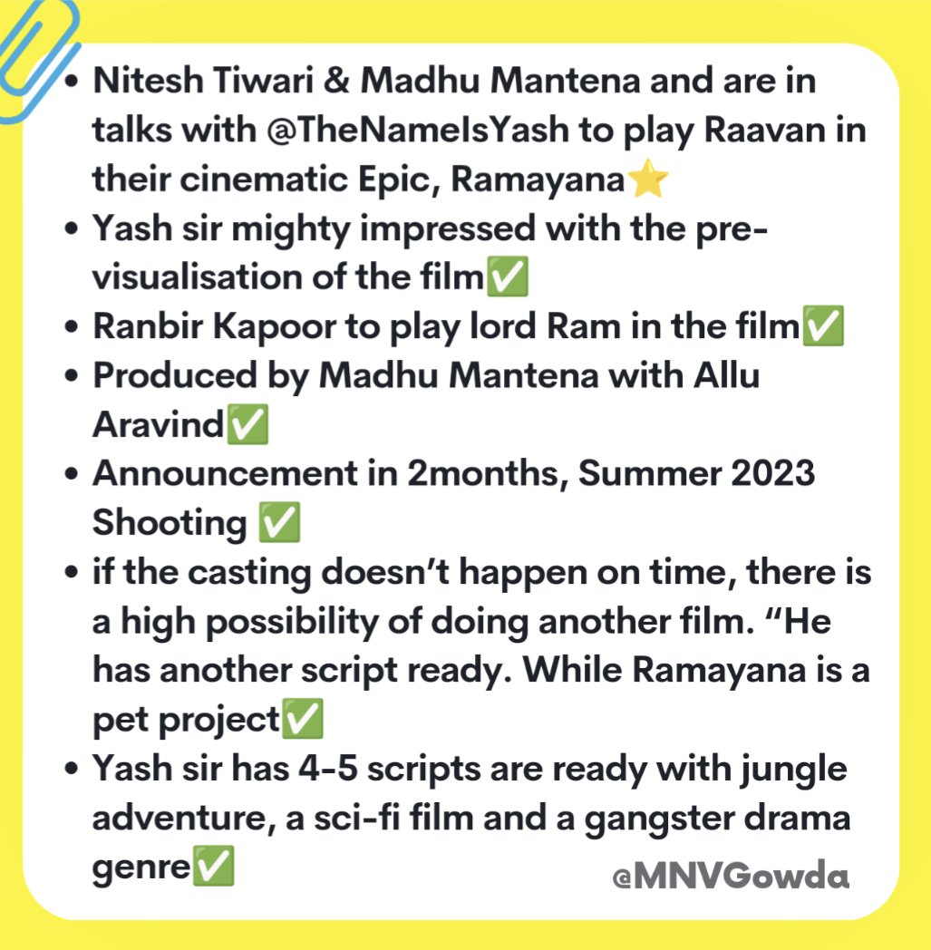 Rumors: #Yash19 Latest Development:
@TheNameIsYash #YashBoss
@niteshtiwari22 #MadhuMantena sclink:pinkvilla.com/entertainment/…