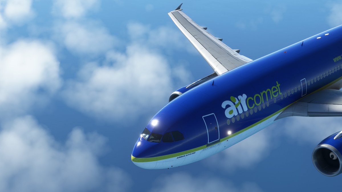 FlightDeck_PMI's tweet image. Dejamos el Sol atrás para llegar a una poco "habitualmente cubierta" Palma de Mallorca

#MSFS #A310 #Inibuilds