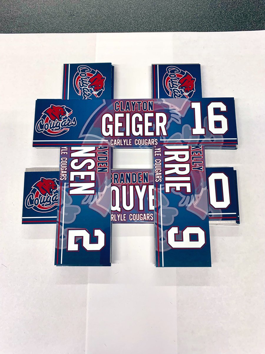 lockerplates's tweet photo. #LockerRoom #lockerplates #carlylecougars #canada #nameplates #lockerplates https://t.co/irvBwRLxum