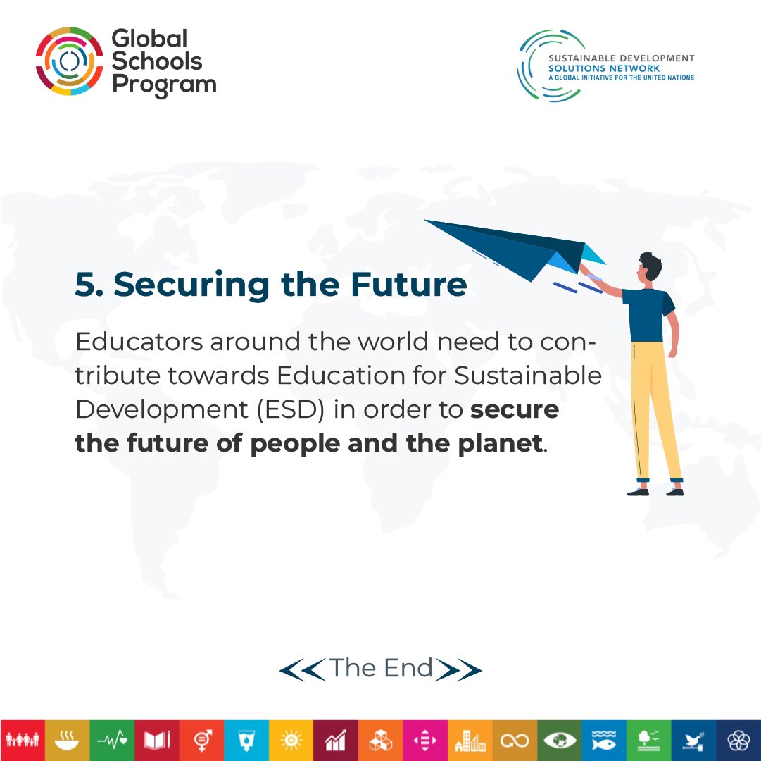 📣 Do you know about the importance of #SDG 4 and specifically target 4.7, which promotes #ESD? At #GSP we want all students and teachers to acquire the skills provided ESD to deliver #education aligned with the #SDGs. #EducationInFocus