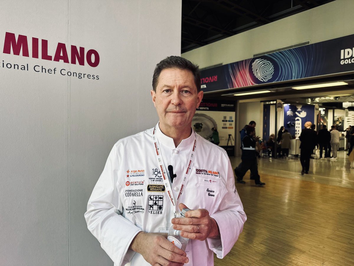 WineNewsIt's tweet photo. A @identitagolose 2023, la kermesse mondiale di #cucina, #WineNews ha raccolto opinioni dei più importanti #chef. Tra le domande… “davvero i successi della #ristorazionestellata sono economicamente sostenibili?” Video prox giorni (ph: #ChiccoCerea, #trestelle #Michelin) https://t.co/VnmMbM5Lse