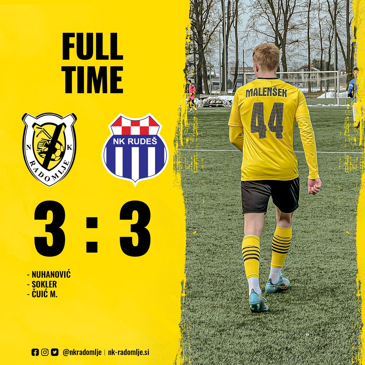 Konec prijateljskega obračuna z NK Rudeš ⚽️

💛🖤

#hocemozmoremosmo