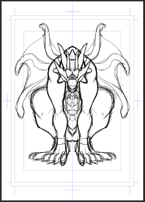 【一応R-18/NSFW】「邪教団の番犬像」なノリの雑描き_(:3」 ∠)_ 