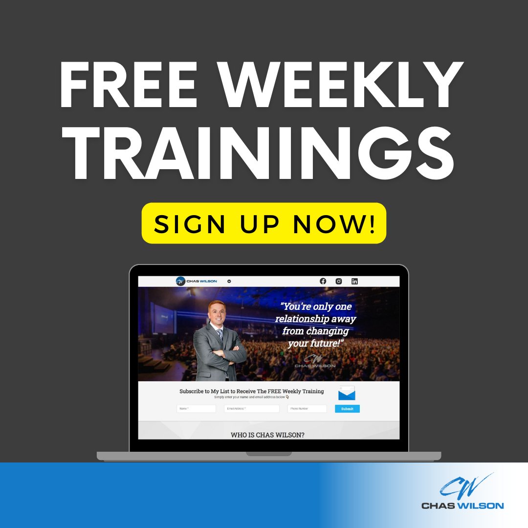 ChasWilson14's tweet image. Want to receive updates from me weekly? Don't miss out!

Sign up here ➡️ ChasWilson.com
🔵
⚫
🔵
#ChasWilson #masternetworks #fiveplusoneauthor