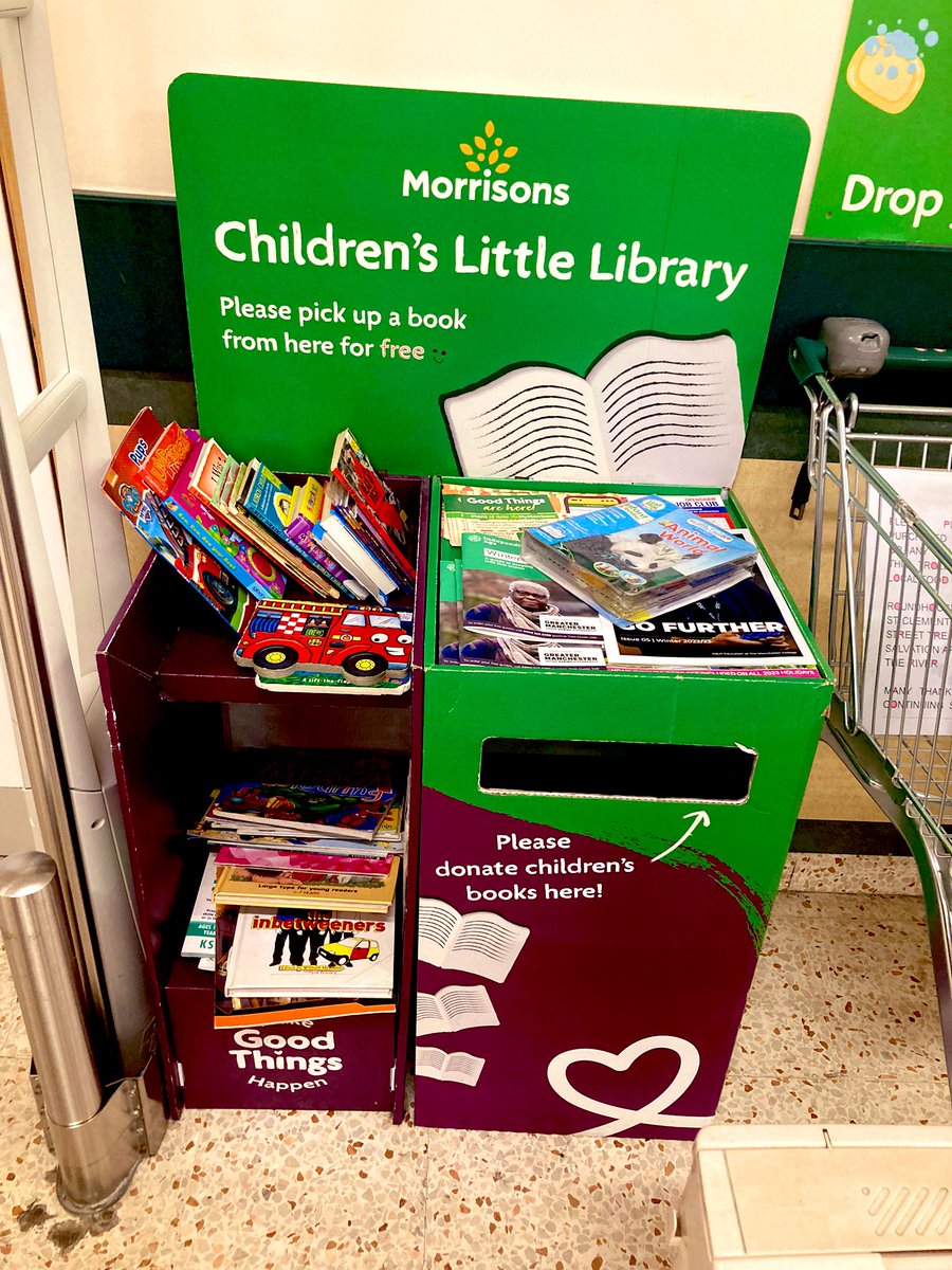 Iv just been doing my shopping in @Morrisons and noticed this children’s library. It’s free and you can donate books as-well.Something to keep your little ones entertained whilst doing your shopping @Inspire_Ashton @Inspired_ToRead #readingisthekey
