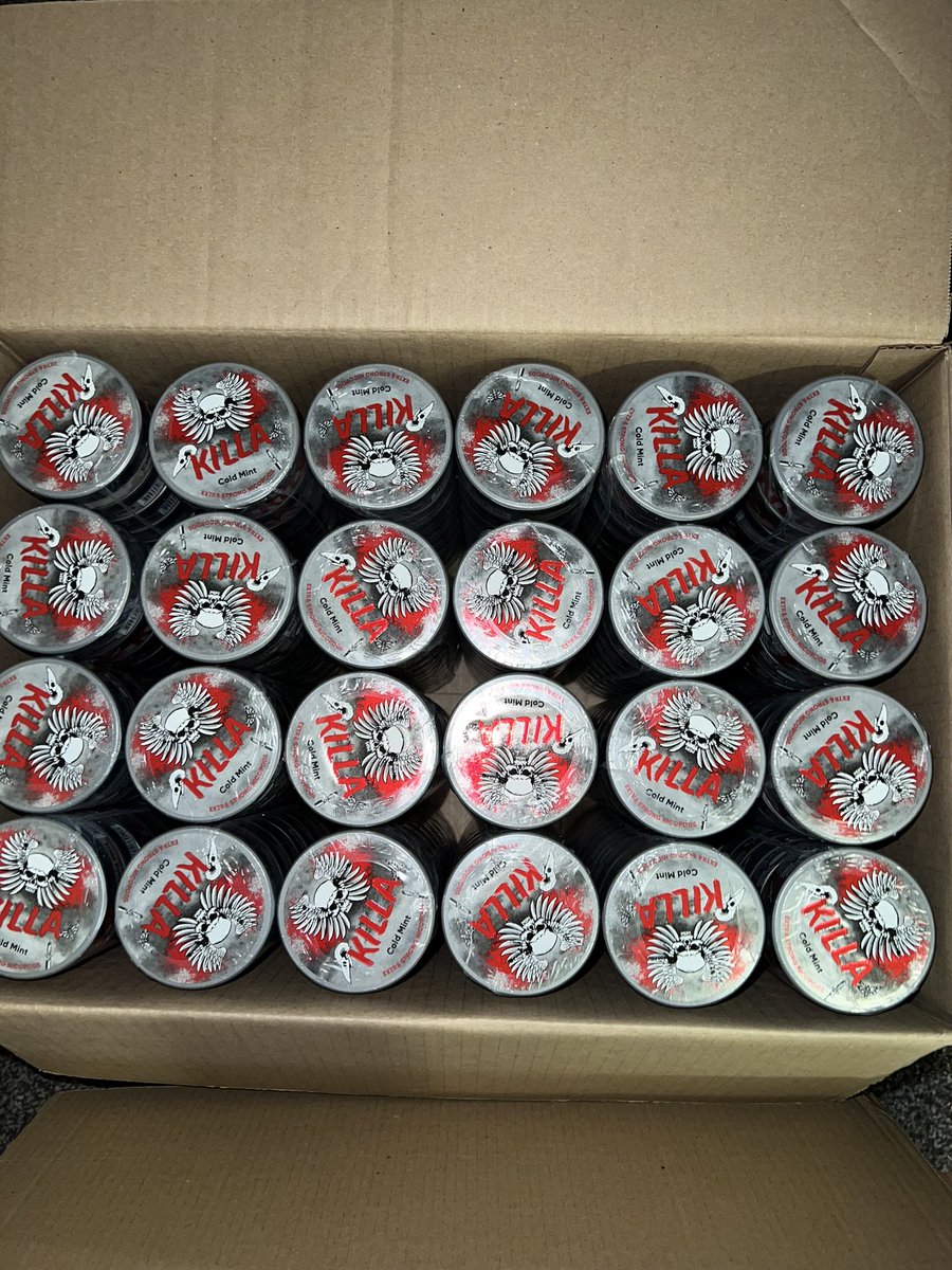 SnusManchester's tweet image. Siberia &amp;amp; Killa boxes available and individual sleeves &amp;amp; tubs✅ drop me a Dm📥 all brands are available 📦 #snus #siberiasnus #sibs #killa #killasnus #manchestersnus #snusplug