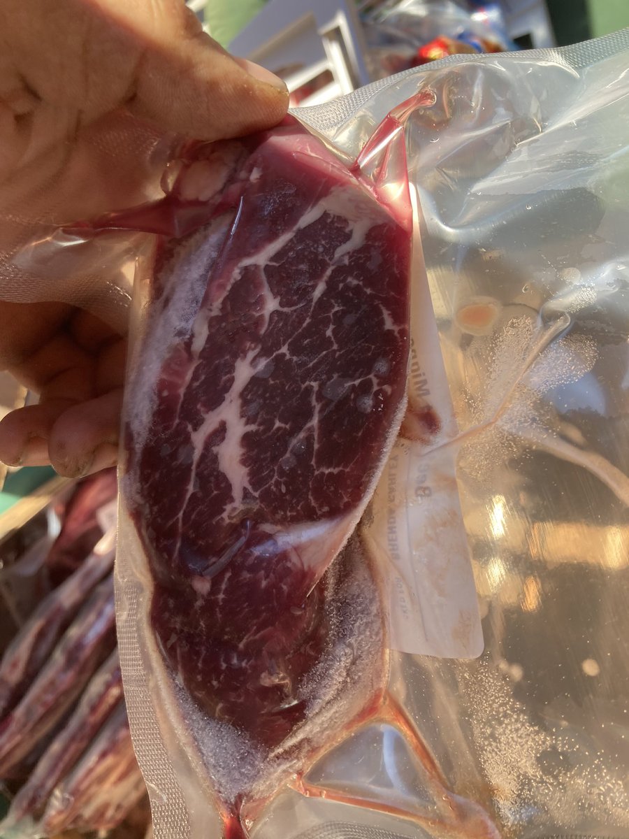 CarleyRanch's tweet image. Got our meat back from the butcher. Look at that! 😋🤤#grassfed #grainfinished #localbeef