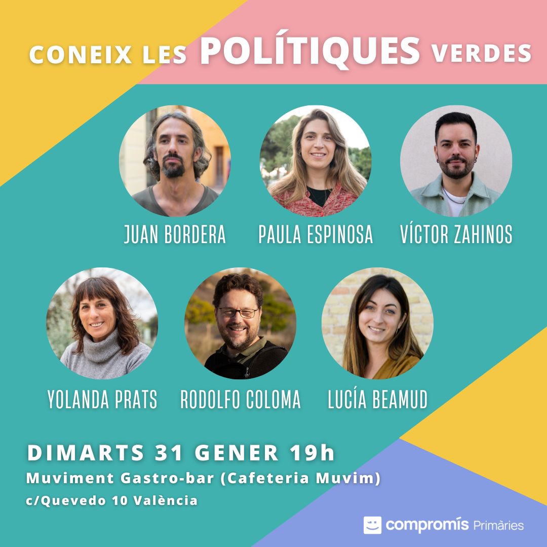 Dimarts 31 ens juntarem totes les  companyes de <a href="/verdsequo/">Verds Equo</a> que ens presentem als diferents processos de #PrimàriesCompromís. 
Vos esperem!