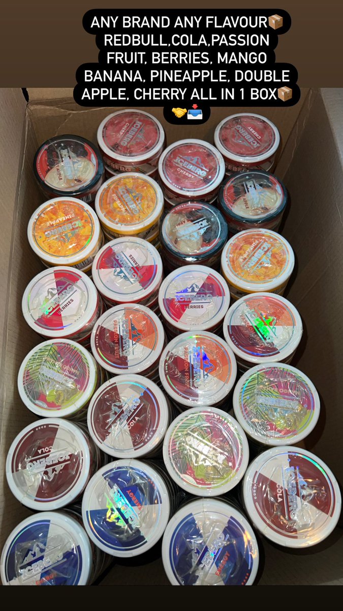 SnusManchester's tweet image. Mixed box of Iceberg heading out 📦🔥 any brand any flavour 🔌 drop me a Dm for any any enquires📥 #snus #siberiasnus #icebergsnus #iceberg #killa #killasnus #manchestersnus #snusplug