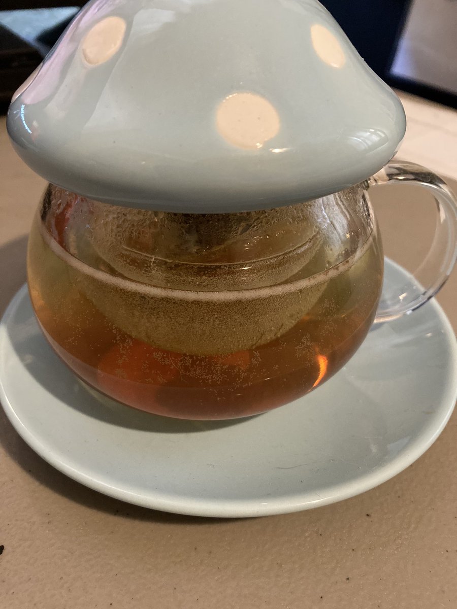 Murphyrambles's tweet image. Mushroom tea infuser. I’m in love 😍 #tea #teacup #infuser