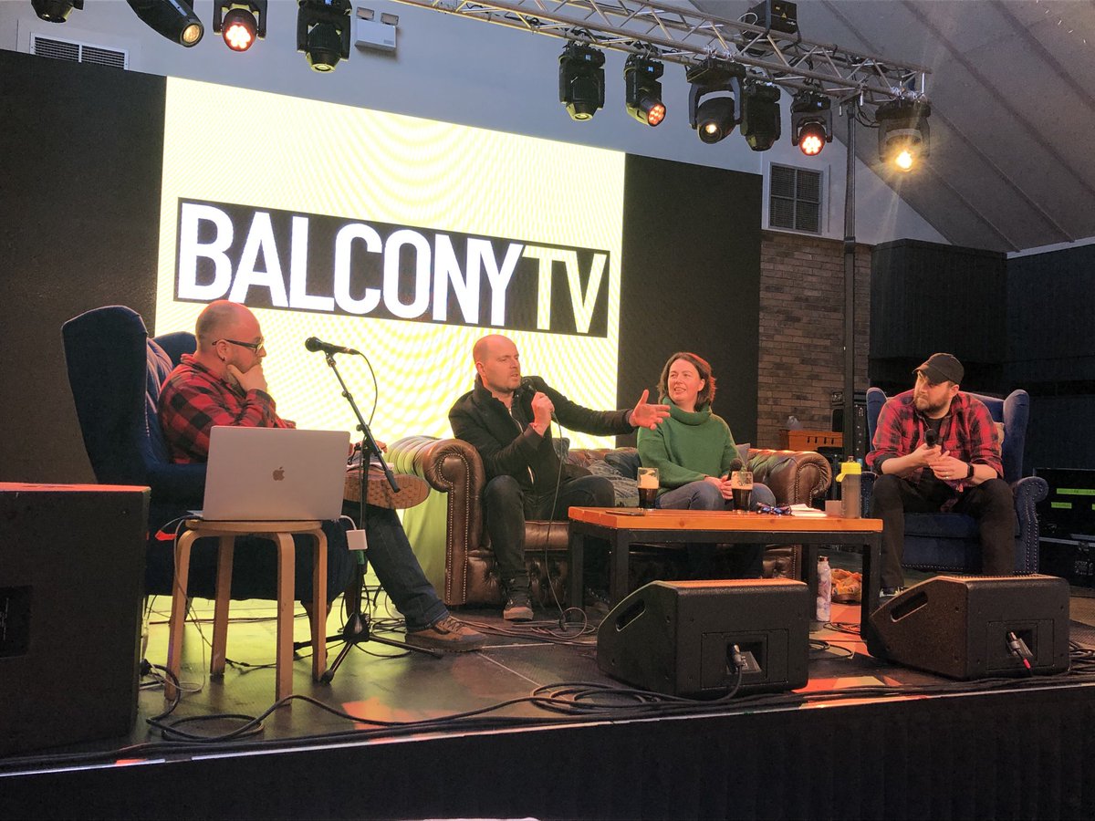 The untold story of #BalconyTV: ⁦@IreMusPod⁩ chats to founder Stephen O’Regan, Jo Collins from Balcony TV Cork and ⁦@SJSwords⁩ about the platform that started in Ireland and spread around the world...panel part of amazing programme at #HedgeSchool ⁦⁦@HotelDoolin