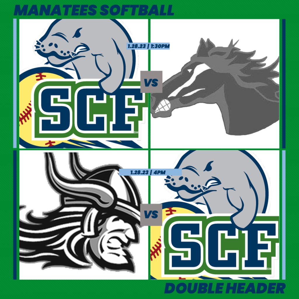 SCF Manatees (@scfmanatees) on Twitter photo Manatees Softball has a couple more games today during opening weekend! Let’s gooooo Manatees!
📅: January 28, 2023
🕰️: 1:30PM/4PM
🆚: Georgia Highlands
     : St. John’s River
📍: Clearwater, FL
#SCFProud Manatees Softball has a couple more games today during opening weekend! Let’s gooooo Manatees!
📅: January 28, 2023
🕰️: 1:30PM/4PM
🆚: Georgia Highlands
     : St. John’s River
📍: Clearwater, FL
#SCFProud