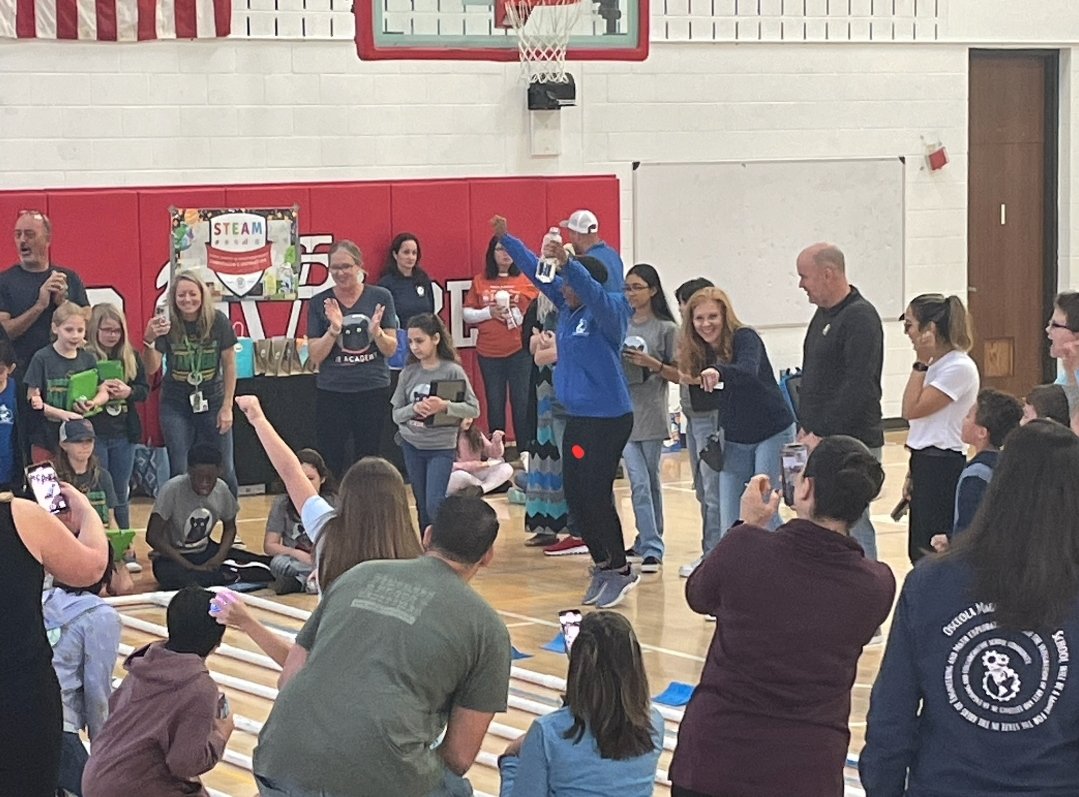 There's even more going on at the Science Fair Expo...currently, there's an intense elementary school coding competition using Spheros. It looks like they are celebrating success!