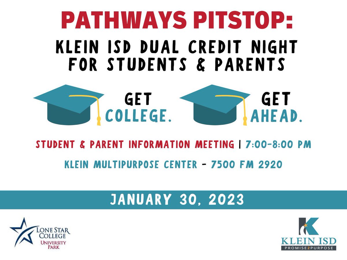 KOHS Counselors (@kohscounselors) on Twitter photo Interested in taking Dual Credit classes?! <a href="/KleinISD/">Klein ISD</a> is hosting an info night at the KMPC on Monday, January 30th from 7-8 p.m. Plan to attend to get all of your questions answered! <a href="/lonestarcollege/">Lone Star College</a> #dualcredit <a href="/KOHS_CCC/">KOHS College & Career</a> <a href="/thomashensley/">Thomas Hensley</a> <a href="/KleinISD_AdvAca/">Advanced Academics</a> Interested in taking Dual Credit classes?! <a href="/KleinISD/">Klein ISD</a> is hosting an info night at the KMPC on Monday, January 30th from 7-8 p.m. Plan to attend to get all of your questions answered! <a href="/lonestarcollege/">Lone Star College</a> #dualcredit <a href="/KOHS_CCC/">KOHS College & Career</a> <a href="/thomashensley/">Thomas Hensley</a> <a href="/KleinISD_AdvAca/">Advanced Academics</a>