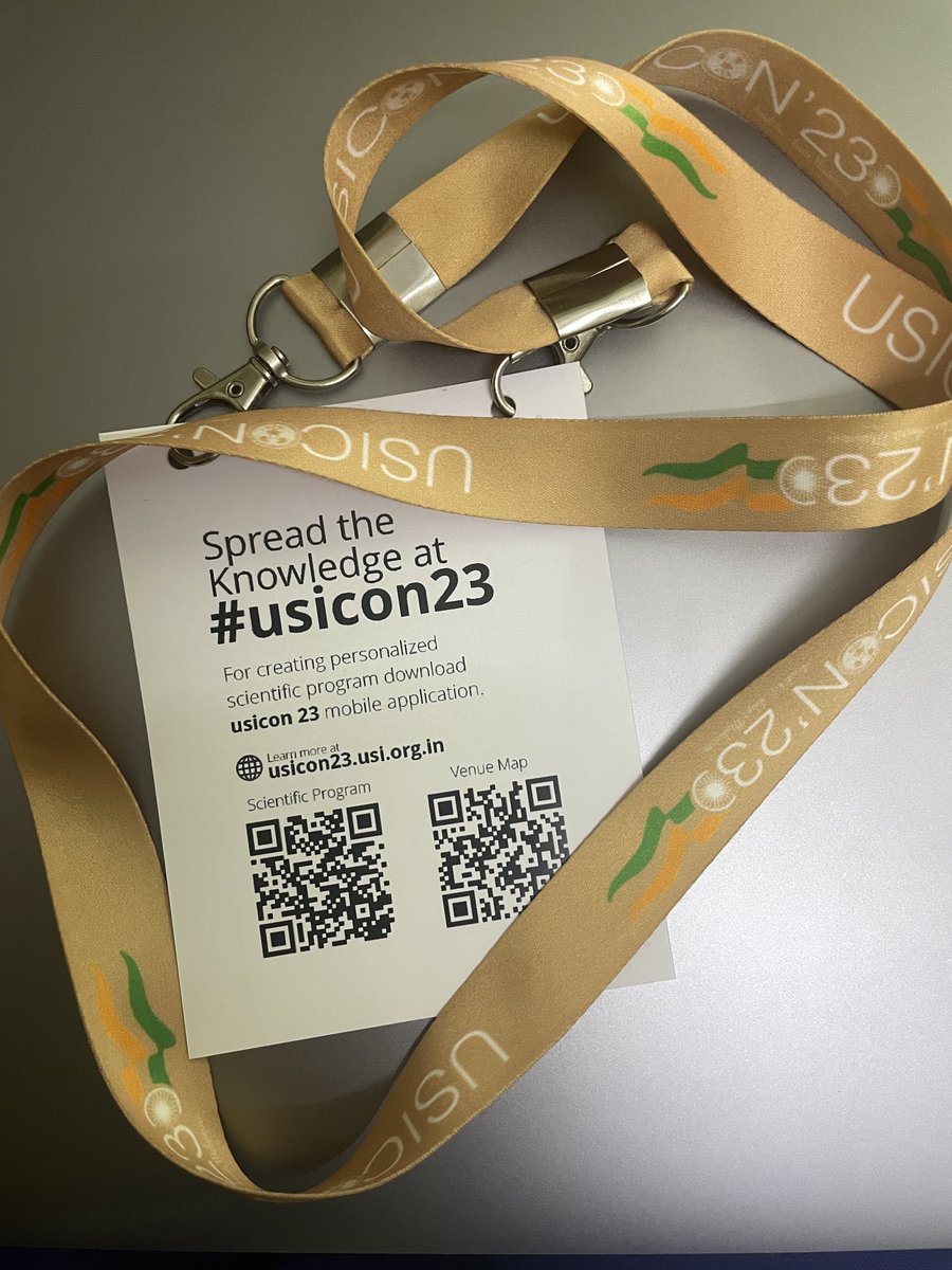 #usicon23 delegate badge is a constant reminder to share and learn. Here’s the first badge of this Golden Urology Congress USICON23. Excited to meet everyone on 2nd Feb 2023. 
⁦<a href="/usioffice/">Urological Society of India 🇮🇳</a>⁩ ⁦<a href="/YouthUSI/">YOUsi</a>⁩