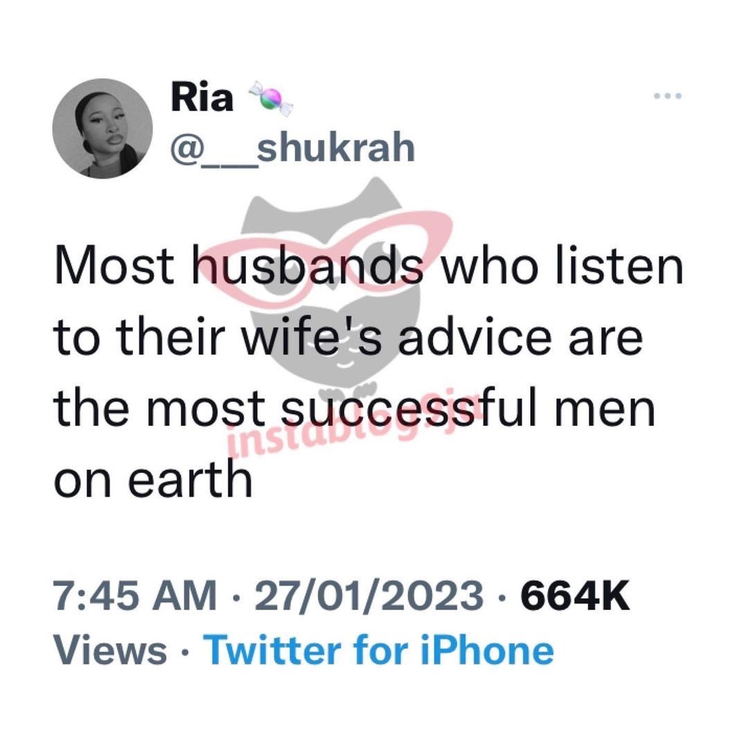 instablog9ja's tweet photo. Media Personality Ria reveals one of the ‘secret ingredients’ of most successful married men https://t.co/nCSv9lCqec
