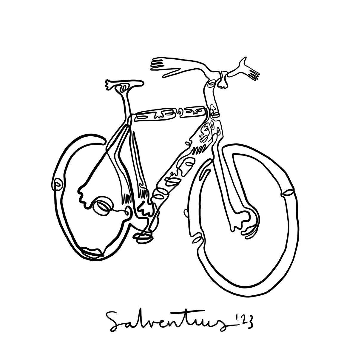 Salventius's tweet image. ‘Mike The Bike’ - day 28

#dailydrawing #oneline #inthemoment #theones #salventius #drawingoftheday #lineart #portraits #allthingspeople