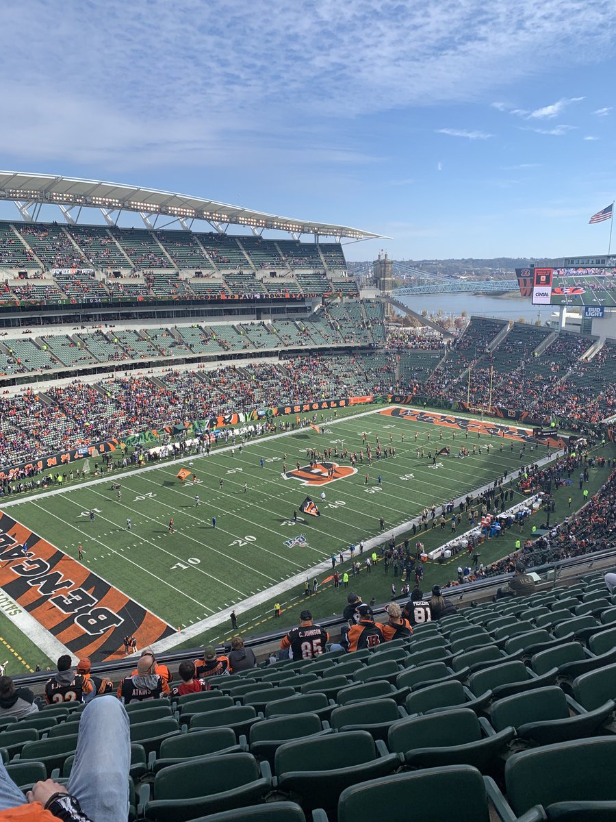 Will Grimmer (@grimmer12_will) on Twitter photo On the eve of AFC Championship…it’s fun to reflect how far <a href="/Bengals/">Cincinnati Bengals</a> have come in short time. This is from November 10th, 2019…9 mins before kickoff. Sign that day said “If you fix it DEY will come”. Safe to say they have. Much ❤️ for Cincy. WHO DEY! #RuleTheJungle On the eve of AFC Championship…it’s fun to reflect how far <a href="/Bengals/">Cincinnati Bengals</a> have come in short time. This is from November 10th, 2019…9 mins before kickoff. Sign that day said “If you fix it DEY will come”. Safe to say they have. Much ❤️ for Cincy. WHO DEY! #RuleTheJungle
