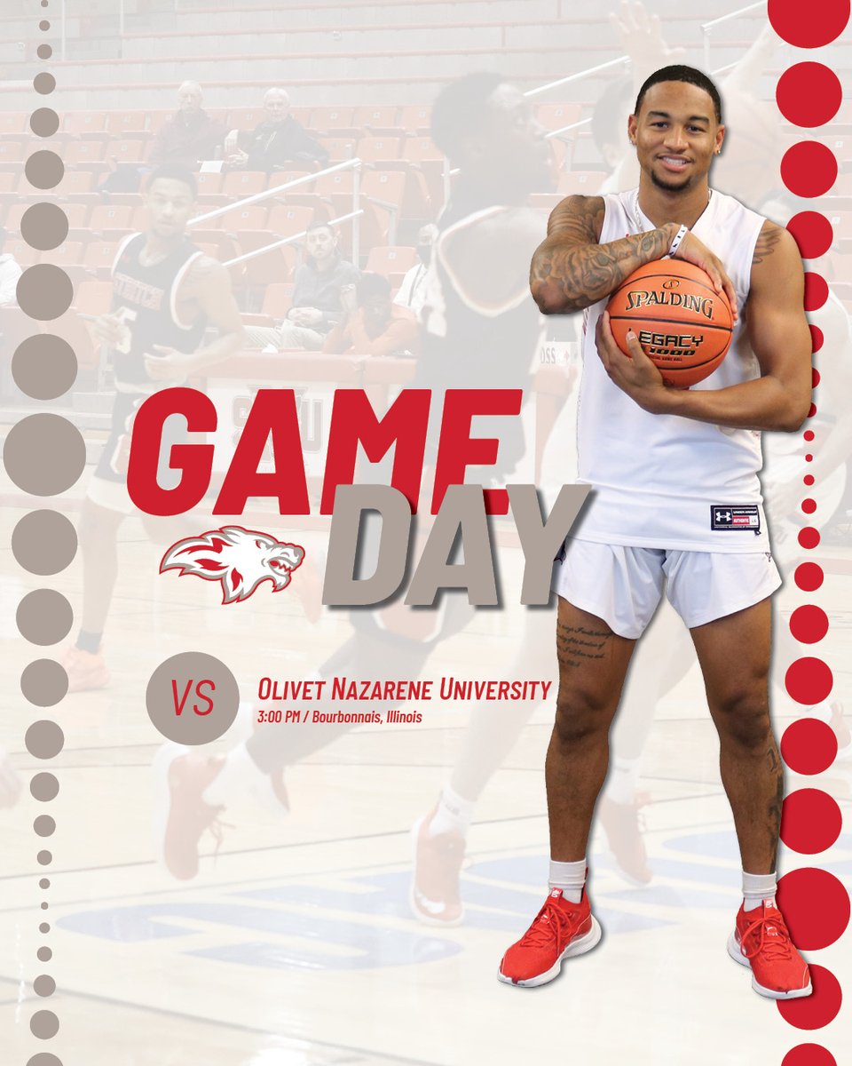 🏀GAMEDAY🏀
<a href="/MBB_CSU_Wolves/">Cardinal Stritch Basketball</a> is on the road to play Olivet Nazarene!
📍McHie Arena | Bourbonnais, Illinois
⏰3pm
📊bit.ly/3WSYwZ2
📺bit.ly/3jcKELb