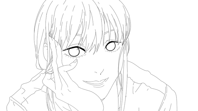 マキマ線画 
制作時間:1時間

#チェンソーマン 
#マキマ 
#模写 
#線画 