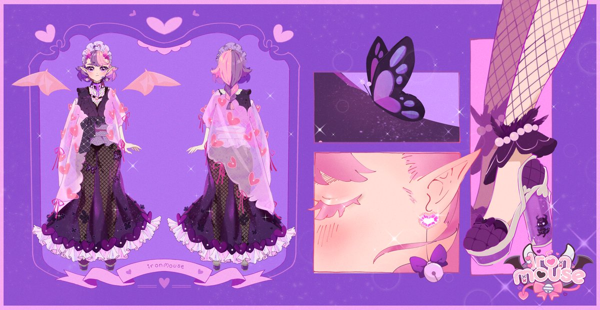 MarpleKuma's tweet image. First time ever participating in an art contest!! So glad it can be ironmouse's 💜💜#dressupsayton