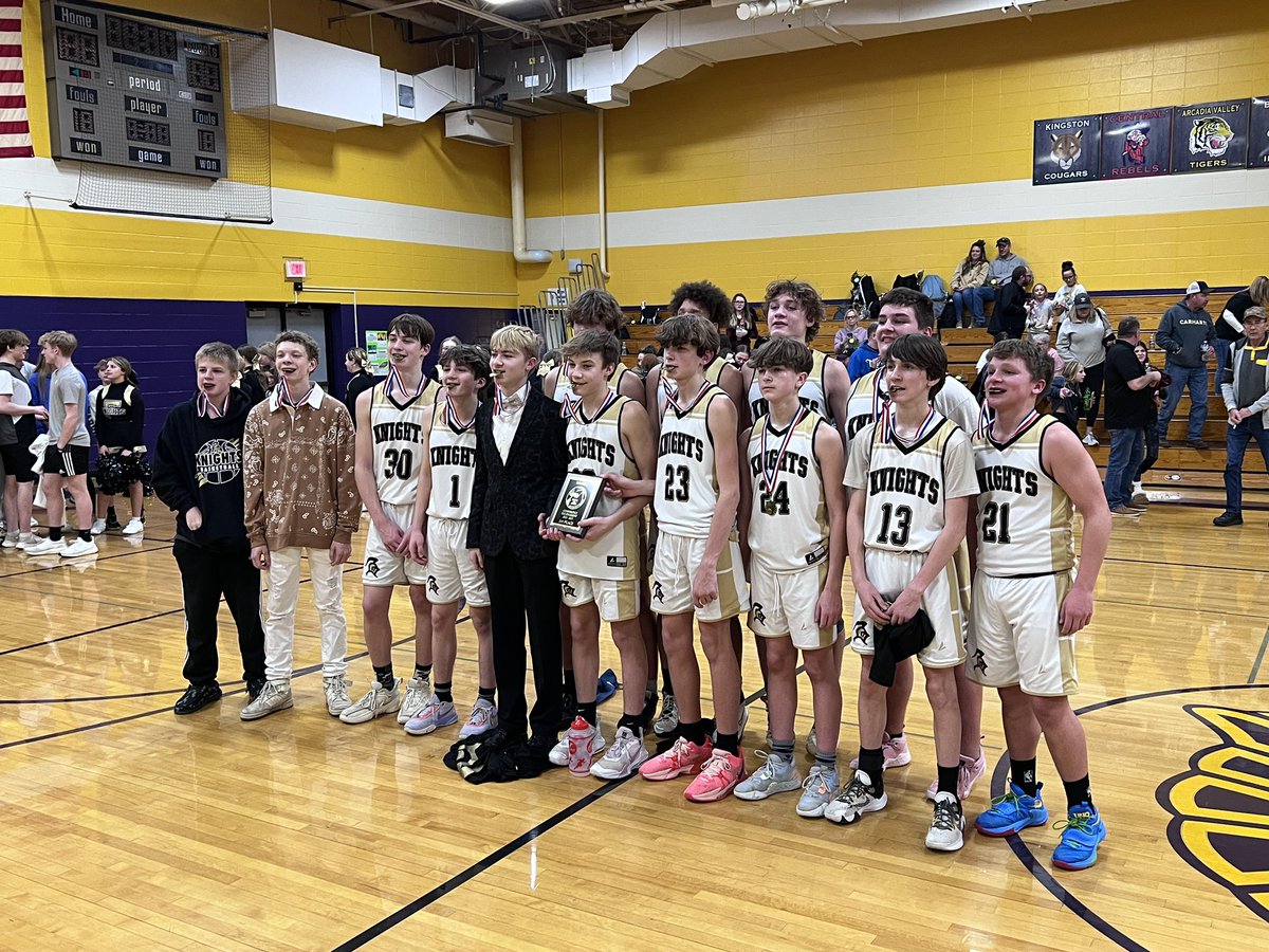 DustinJenkerson's tweet photo. Congratulations to our 8th grade boys on being regular season conference champs and conference tournament champs!  Great season! https://t.co/HMW9C7kXk8