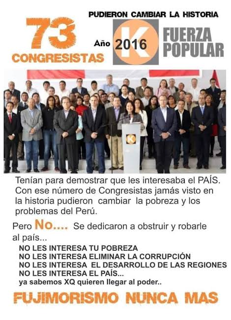 hugovillavicen7's tweet photo. Aquí empezó la desgracia, cuando Fuerza Popular le declaró la guerra a los peruanos por no querer votar por la corrupta. https://t.co/7QQT1Zbg4o