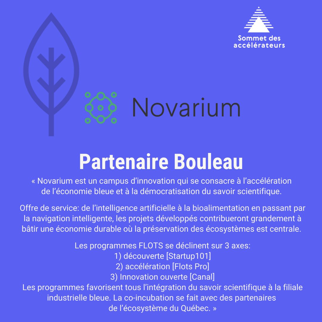 Les bouleaux sont des piliers de nos forêts, tout comme les organismes de soutien sont des piliers de l'écosystème startup. 🌳
Merci à nos partenaires bouleaux du #SommetdesAccélérateurs 👏
▶️ <a href="/CRIM_ca/">CRIM</a> 
▶️ <a href="/BainPublic/">Bain Public</a> 
▶️ Novarium
▶️ ExplorerPI
(1/2)