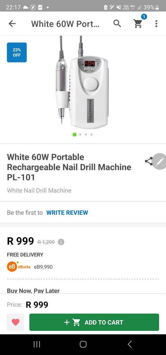 NailsByLalo's tweet image. A dream come true right now for me, would be buying this baby right here... As of now, having a small business in South Africa means having equipments that can work even with loadshedding and this RECHARGEABLE nail drill is top of my list 🙏

#CapitecLiveBetter @CapitecBankSA