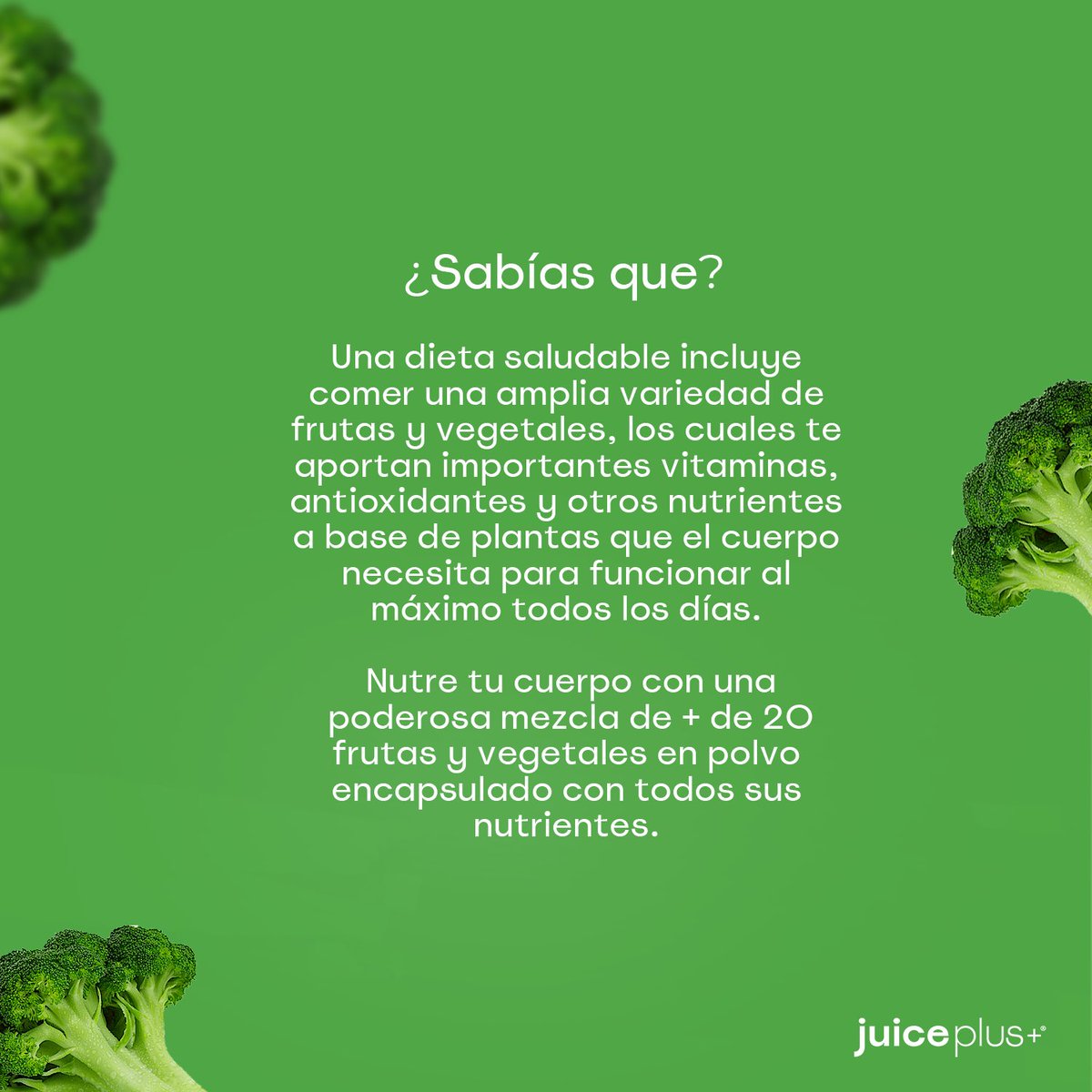 JuicePlusMexico's tweet photo. ¿Somos vitaminas? No. Somos mucho más que solo vitaminas aisladas. Somos + de 20 frutas y vegetales encapsulados con todos sus nutrientes. ¿Cómo logramos esto? Con un proceso de cosecha, congelado inmediato, deshidratado y pulverizado en cápsulas veganas. #JuicePlusMX https://t.co/ikvaRaOK3k
