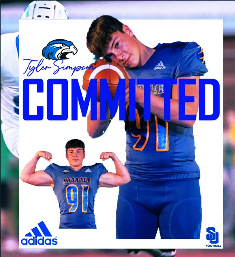 Tyler Simpson (@tysimpson_2023) on Twitter photo I am excited to announce my commitment to Shorter University. I would like to thank God, my family, and all my teammates and coaches for pushing me to get to this point of my life. <a href="/coachmorrison58/">Zach Morrison</a> <a href="/Shorter_FB/">Shorter Hawks Football</a> <a href="/dylan4man/">Dylan Forman</a> <a href="/SFHS_Football/">South Forsyth Football</a> <a href="/OneOnOneKicking/">OneOnOne Kicking Camps🏈</a> I am excited to announce my commitment to Shorter University. I would like to thank God, my family, and all my teammates and coaches for pushing me to get to this point of my life. <a href="/coachmorrison58/">Zach Morrison</a> <a href="/Shorter_FB/">Shorter Hawks Football</a> <a href="/dylan4man/">Dylan Forman</a> <a href="/SFHS_Football/">South Forsyth Football</a> <a href="/OneOnOneKicking/">OneOnOne Kicking Camps🏈</a>