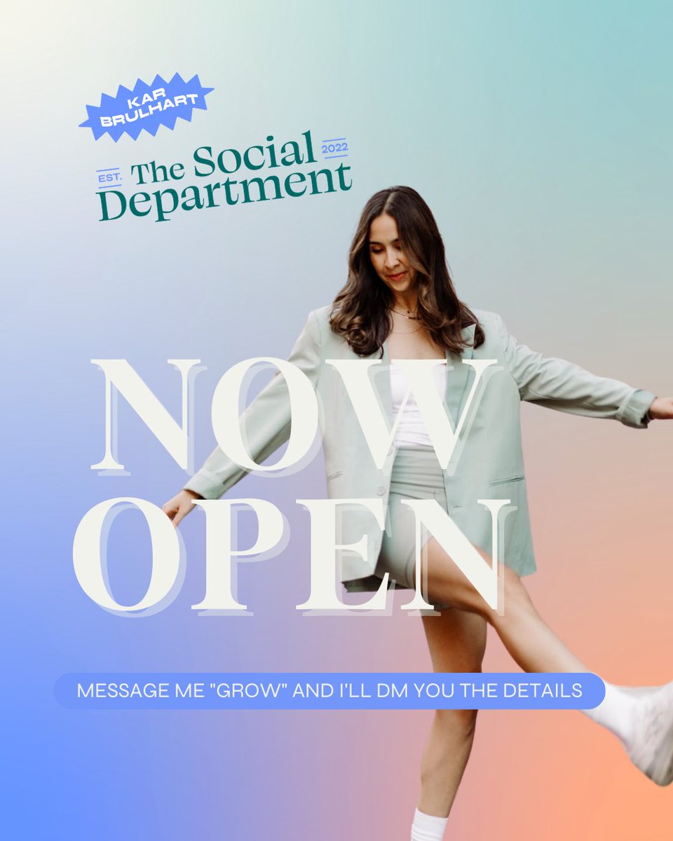 karbrulhart's tweet photo. Enrollment for V.3 of The Social Department is now OPEN. Learn to grow and love #Instagram again!

https://t.co/W0bSJagICM https://t.co/RKwMVcHK2T
