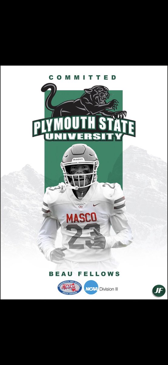 Blessed to continue my football career <a href="/PlymouthState/">Plymouth State University</a>. Thank you to everyone who has pushed me to be the athlete I am and will be in the future. I owe a big thanks to @Mascofootball and couldn’t be more excited !