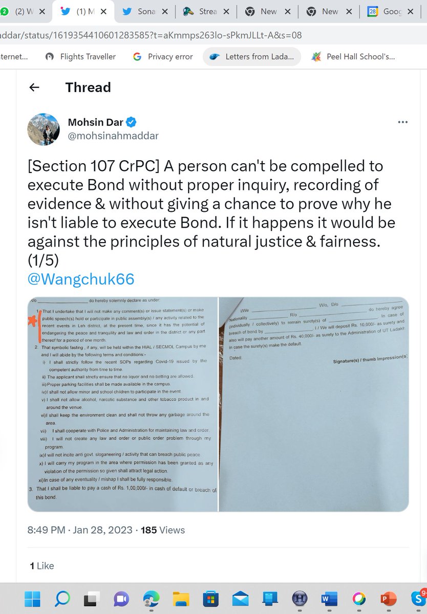 Wangchuk66's tweet image. SAD TO SEE LADAKH UT HAS BECOME 
AN ANDHER NAGRI...
a banana republic..sorry a banana UT.
Thanks to social media, I got in touch with experienced legal expert/journalist @mohsinahmaddar and here is his take on the bond while citing precedences. A MUST READ
@AmitShah
@narendramodi